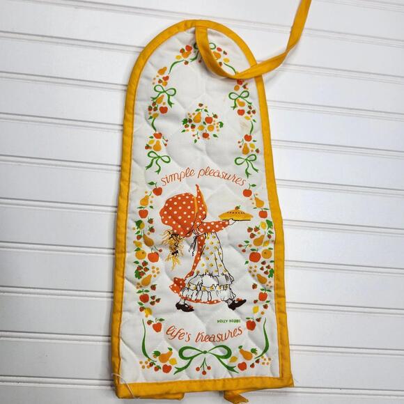 Other - Vintage Holly Hobbie Oven Mitt Pot Holder Yellow Simple Pleasures Kitchen